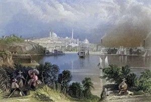 View of Baltimore USA, From a nineteenth century print