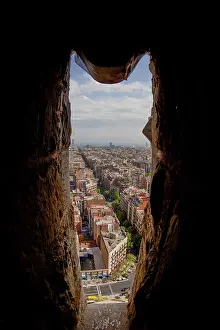 View of Barcelona from the towers of the Sagrada Familia