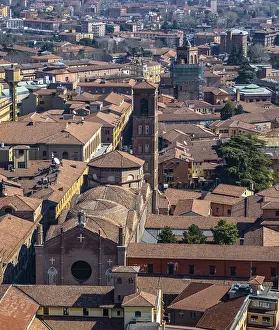 View of the Basilica di San Giacomo Maggiore from the Asinelli Tower