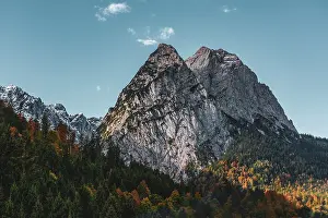 View of the Bavarian Alps in autumn in Germany