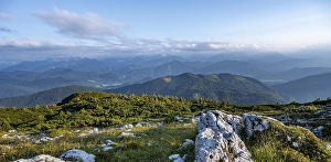 View from the Benediktenwand, mountain panorama