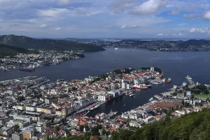 View of Bergen, Hordaland, Norway, Europe