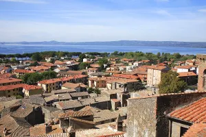 View over Bolsena to Lago di Bolsena