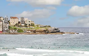 View of Bondi beach, one of Australia's most iconic beaches