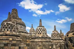 View of Borobudur temple in Jawa in Indonesia