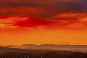 View of the Brocken at sunset
