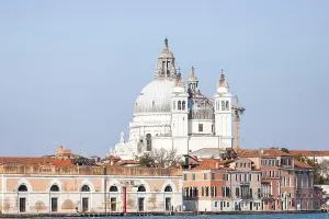 View from the Canale della Giudecca to the church of Santa Maria della Salute