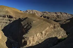 Category Mountain Landscapes Prints: View of canon-like erosion landscapes in the upper Dade Valley near Msemrir
