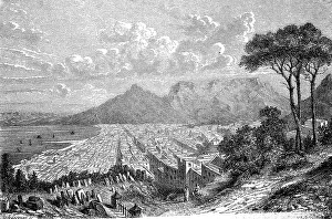 View of Cape Town in South Africa in 1880