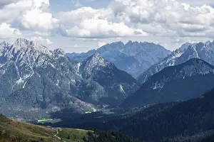 View from the Carnic main ridge to the Sesto Dolomites