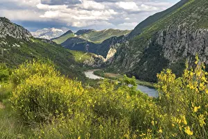 View of the Cetina Gorge with the River Cetina near Omis