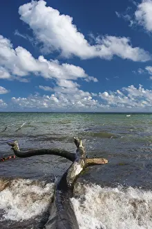 View of chalk cliffs in Jasmund National Park on Rugen