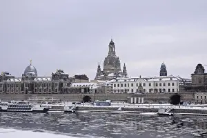 View of Church of Our Lady Dresden in winter
