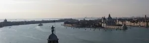View from the church of San Giorgio Maggiore to the basilica of Santa Maria della Salute