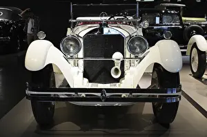 Front view of a classic white vintage car