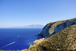 The view from the cliff access to Navagio Bay in Zakynthos