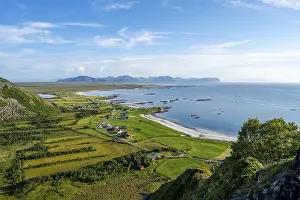 View of the coast with the village of Stave