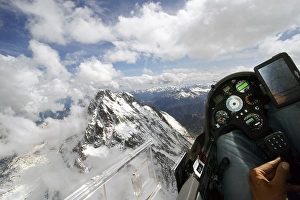 Category Mountain Landscapes Prints: View from the cockpit of a glider on Monte Viso