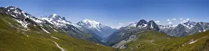 View from Col de Balme, left Aiguille Verte