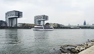 View of the Cologne crane houses