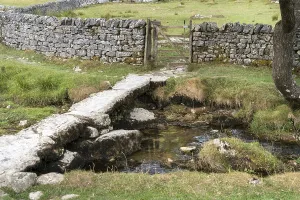 View of the countryside around Malham Cove in the Yorkshire Dales National Park