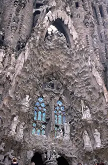 Back view detail, window, Sagrada Familia