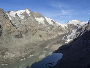 View of the diminished Pasterze glacier at the foot of the Grossglockner