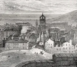 View of Edinburgh from the King's Bastion in 1825