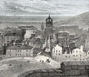 View of Edinburgh from the King's Bastion in 1825