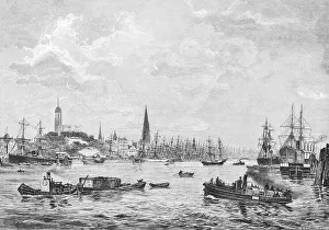 View of the Elbe, Hamburg harbour