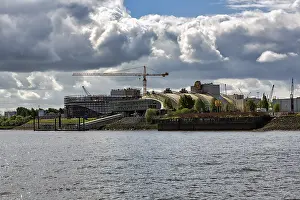 View from the Elbe to Theater im Hafen Hamburg