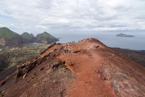 View from the Eldfell volcano on the Westman Islands