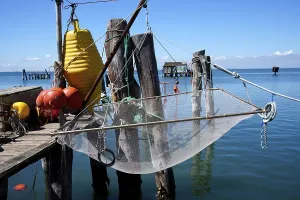 View of fishing nets, Venetian Lagoon