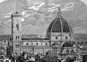 View of Florence Cathedral around 1800