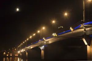 View of Frankfurt am Main at night
