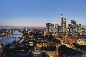 View of Frankfurt and its skyline