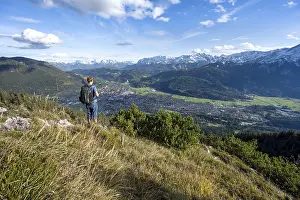 View of Garmisch-Partenkirchen and mountain panorama