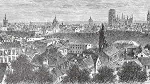 View of Gdansk, Gdansk, seen from the Bishop's Hill
