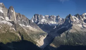 View of glacier tongue, Mer de Glace