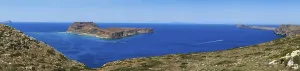 View from the Gramvousa peninsula to the island of Imeri Gramvousa