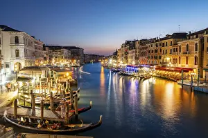 View of the Grand Canal at the blue hour