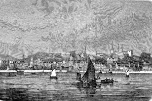 View of Guernsey Harbour, Channel Islands