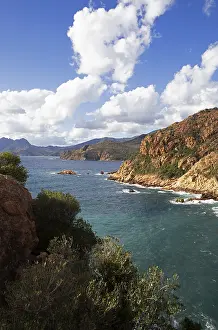 View of the Gulf of Porto and the bizarre rock erosions of the Calanche