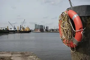 View over the harbour of Hamburg