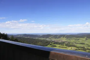 View from Hauchenberg (Allgau) to the foothills of the Alps<br> View from Hauchenberg (Allg)
