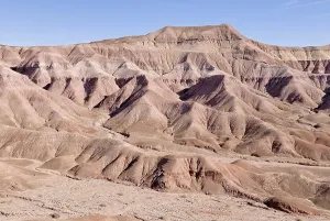 View into the hills of the Painted Desert in Tuba city