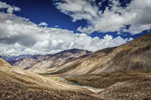 View of Himalayas mountains near Kardung La pass
