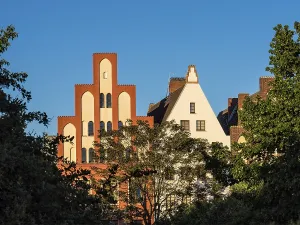 View of historic buildings in Rostock