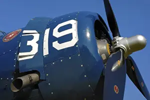 A detail view of a historical airplane - Switzerland