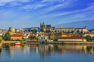 View of Hradcany district in Prague with St